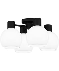 Quoizel Semi-Flush Mount Large 4-light Semi Flush Mount Matte Black