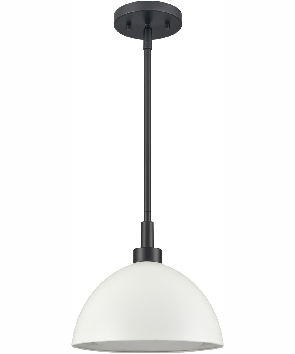 Pelham 10'' Wide 2-Light Pendant - Matte Black/Matte White