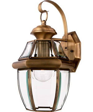 Newbury Medium 1-light Outdoor Wall Light Antique Brass