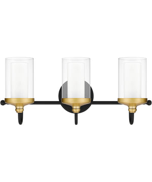 Rowland Large 3-light Bath Light Matte Black