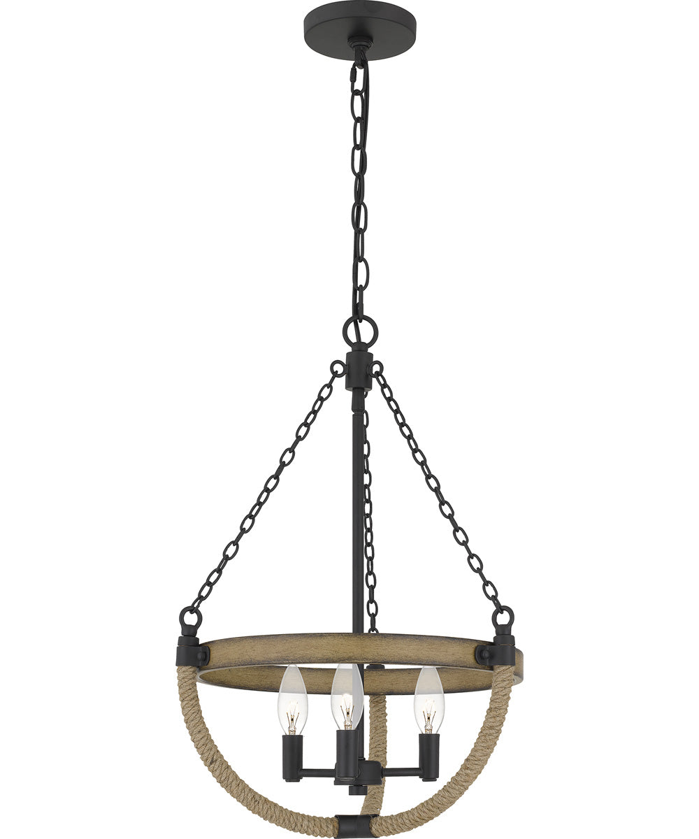 Wagner 3-light Pendant Matte Black