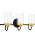 Rowland Large 3-light Bath Light Matte Black