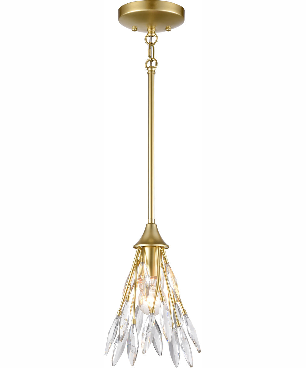 Flora Grace 7'' Wide 1-Light Mini Pendant - Champagne Gold