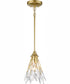 Flora Grace 7'' Wide 1-Light Mini Pendant - Champagne Gold