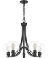 Pruitt 5-light Chandelier Matte Black