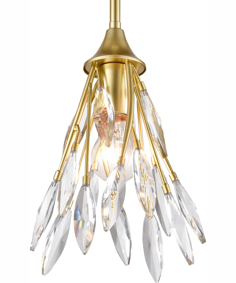 Flora Grace 7'' Wide 1-Light Mini Pendant - Champagne Gold