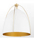 3-light Pendant Studio White w/ Aged Brass