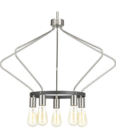 Hangar 5-Light Farmhouse Chandelier Light Brushed Nickel