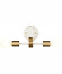 Sabine 12'' Wide 2-Light Vanity-Light - Textured White/Brushed Gold