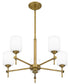 Aria 5-light Chandelier Weathered Brass