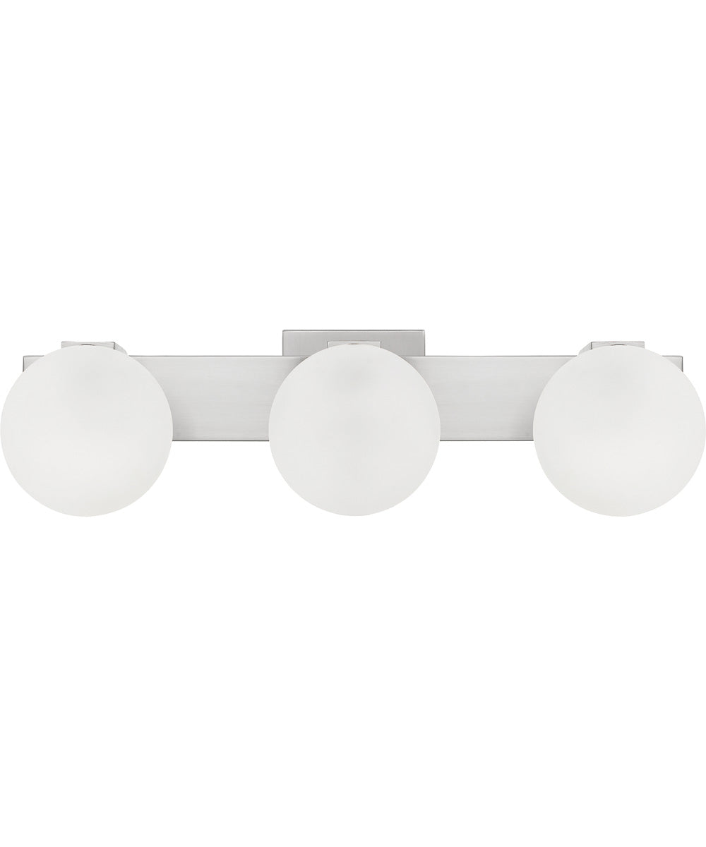 Clements Large 3-light Bath Light Brushed Nickel