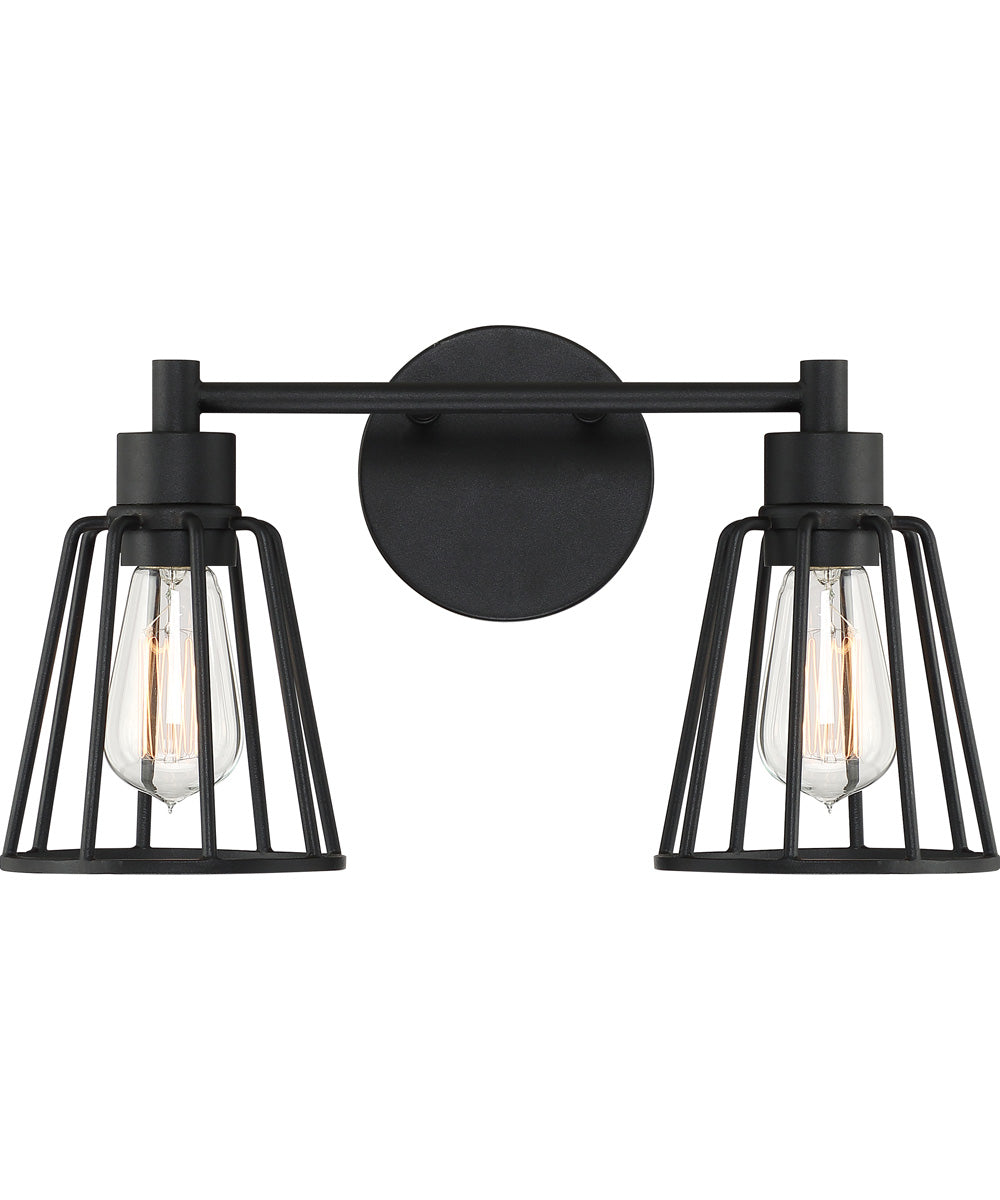 Atticus Medium 2-light Bath Light Earth Black