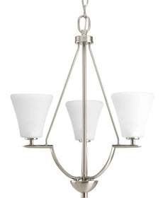 Bravo 3-Light Foyer Chandelier Brushed Nickel