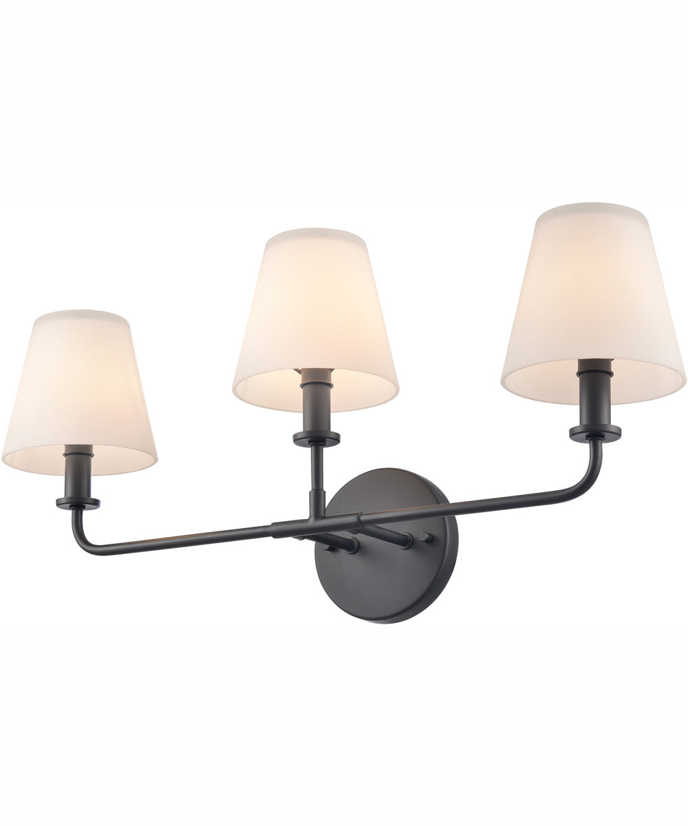 Minerva 24'' Wide 3-Light Vanity-Light - Matte Black