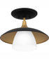 Fayette Small 1-light Semi Flush Mount Earth Black