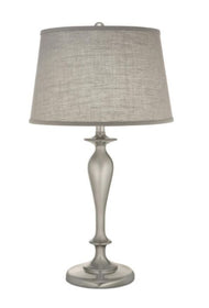 28"H Satin Nickel Signature by Stiffel Table Lamp, 3-Way