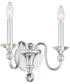 Mila Small 2-light Wall Sconce Polished Chrome