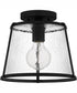 Quoizel Flush Mount Small 1-light Semi Flush Mount Matte Black