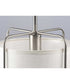 Kempsey 1-Light Summer Linen Shade Farmhouse Pendant Light Brushed Nickel