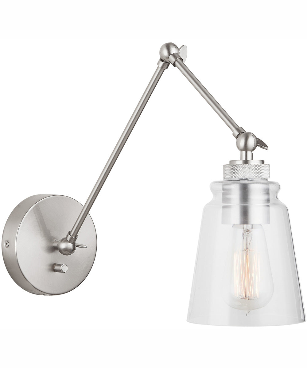 Profile 1-Light Plug In Sconce Brushed Nickel, 5"W