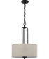 Blanche 3-light Pendant Matte Black