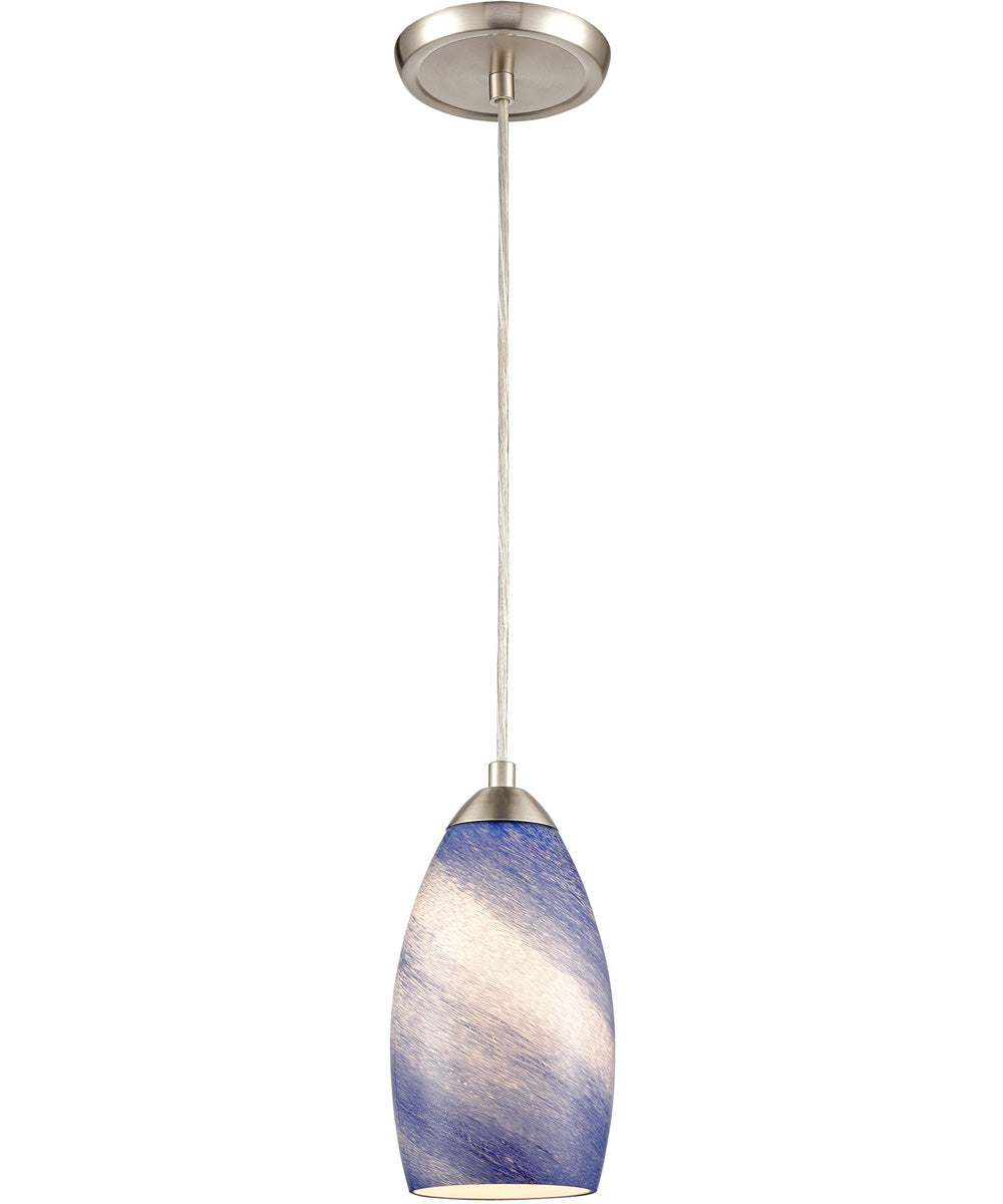 Planetario 1-Light mini pendant  Satin Nickel