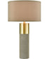 Tulle Table Lamp Brown/Honey Brass/a Mushroom Faux Silk Shade