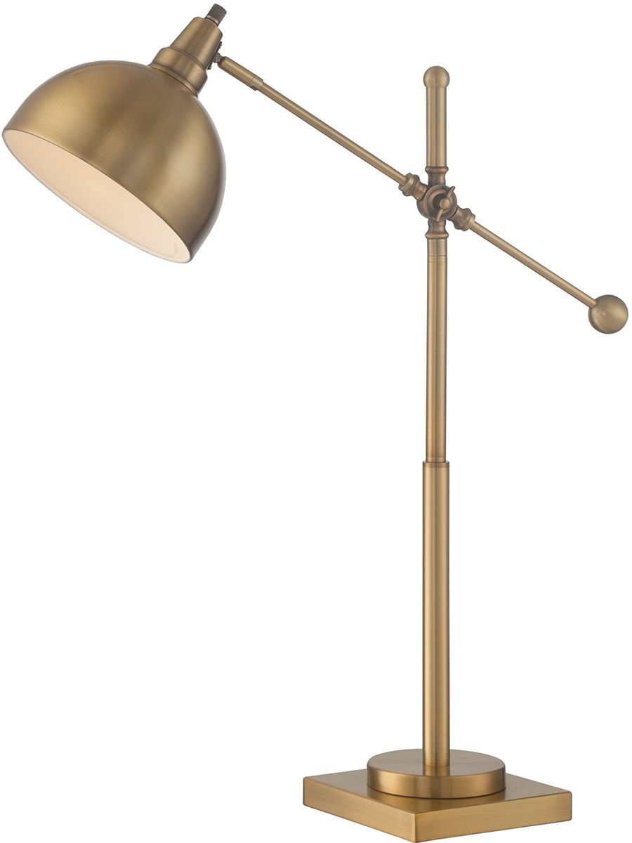 Burnished Brass / White Nonnie Adjustable Floor Lamp