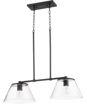 33"W Dunbar 2-light Kitchen Island Light Noir