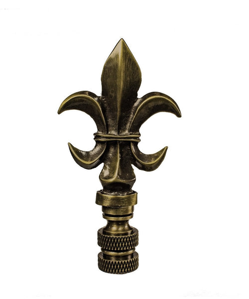 Vintage lamp Base, French Farmhouse, Wood Finial, fleur de popular lis, Architectural Salvage, 20