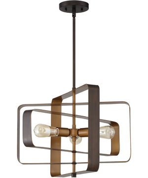 Linked 3-Light Pendant Aged Bronze Brushed