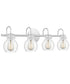 Andrews Extra Large 4-light Bath Light Polished Chrome