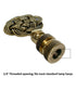 2"H Regatta Woven Knot Finial Light Antique Brass