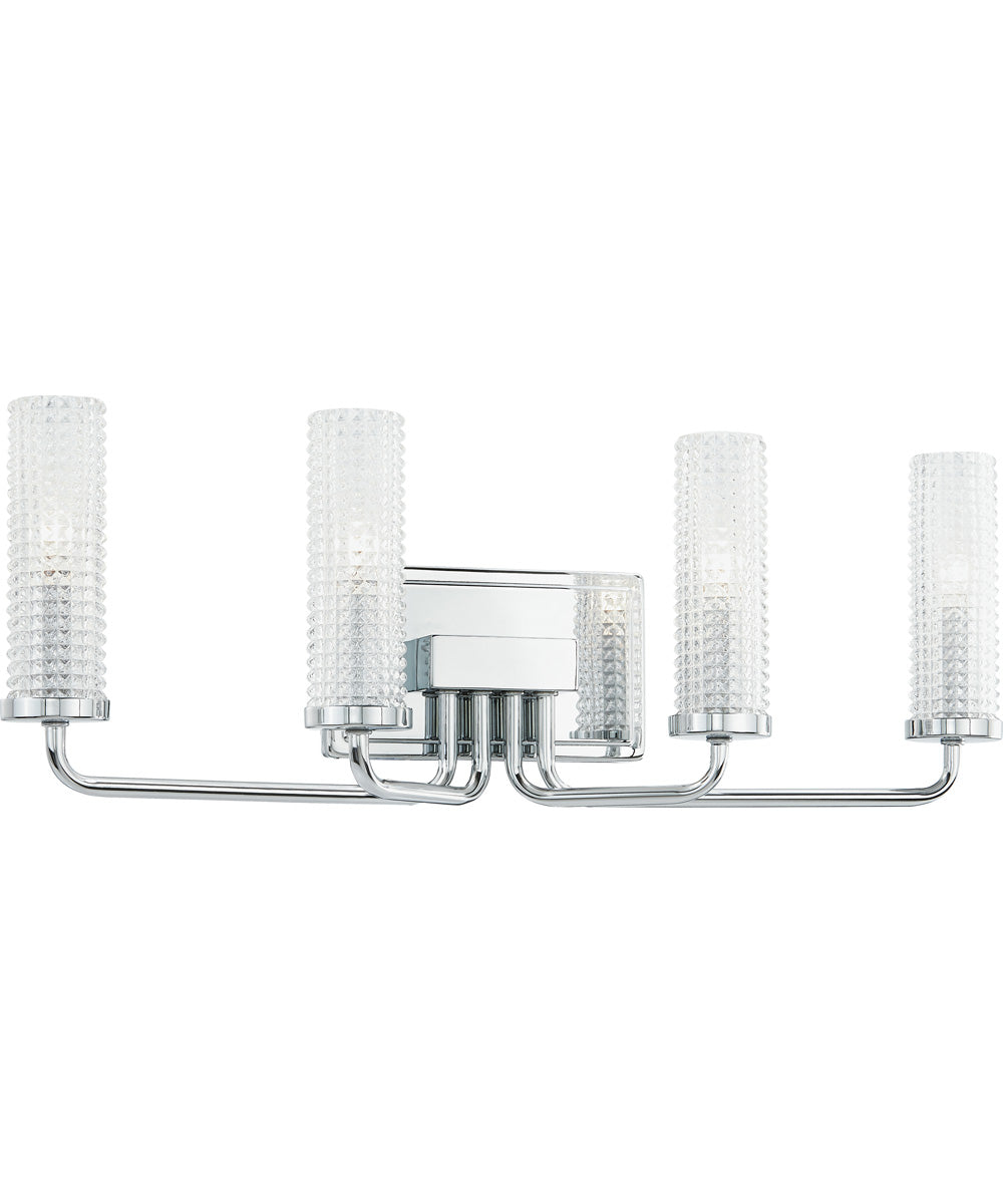 Nora Extra Large 4-light Bath Light Polished Chrome