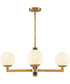 Gillian 28'' Wide 4-Light Chandelier - Natural Brass/Matte Black