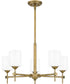 Aria 5-light Chandelier Weathered Brass