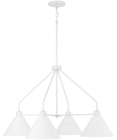 Alden 4-Light Chandelier Matte White