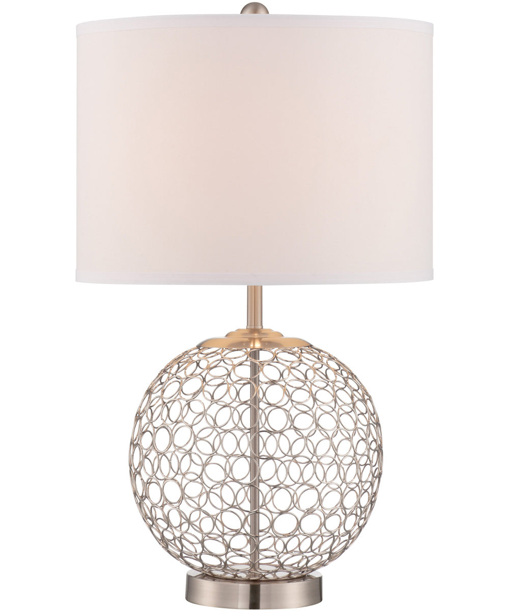 Mabon 1-Light Table Lamp Ps/White Fabric Shade