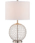 Mabon 1-Light Table Lamp Ps/White Fabric Shade