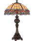 Deana 2-Light Table Lamp Dark Bronze/Tiffany Shade