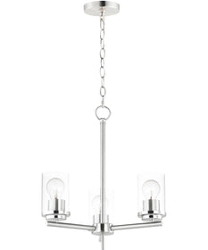 Corona 3-Light Chandelier Satin Nickel