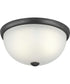 2-Light 14" Glass Dome Flush Mount Graphite