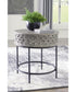 Rastella Round End Table Gray/Black