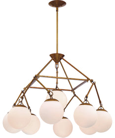 Orion 9-Light Chandelier Patina Aged Brass