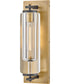 Lourde 1-Light Medium Wall Mount Lantern in Heritage Brass