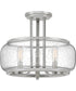 Pruitt Medium 3-light Semi Flush Mount Brushed Nickel