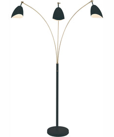 Tanko 1-Light 3-Light Metal Floor Lamp Antique Brass/Black