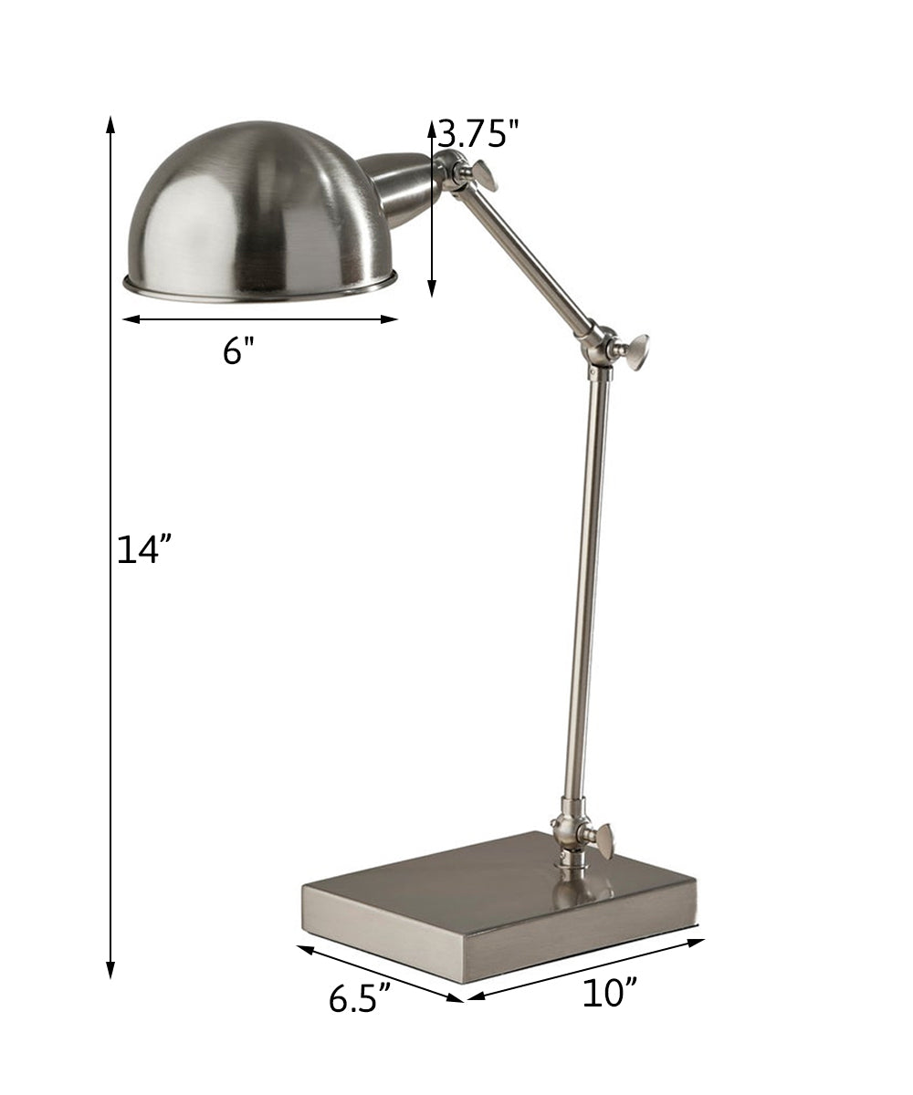 Adesso 3494-21 Casey 19 inch 40.00 watt Black and White with Antique Brass  Desk Lamp Portable Light