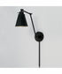 Shay 1-Light Plug In Sconce Matte Black, 6"W