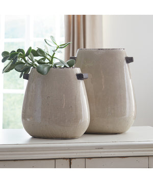 Diah Vase Set of 2 Tan